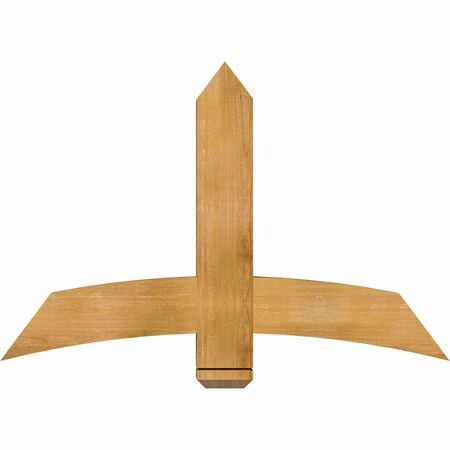 Ekena Millwork Bellingham Rough Sawn Timber Gable Bracket, Western Red Cedar, 48"W x 32"H x 4"D x 6"F, 16/12 Pitch GBW048X32X0406BEL00RWR